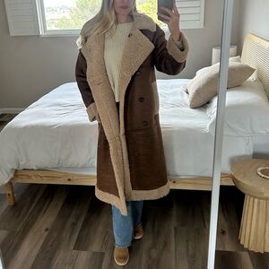 12th Tribe Livingston Brown Sherpa Coat 🧸  Size S, BNWT